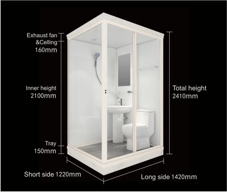 complete modular shower bathroom